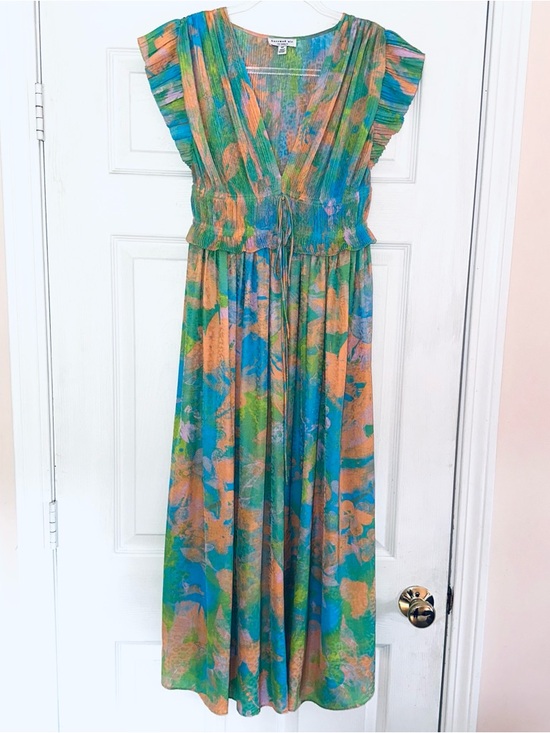 Current Air Dresses & Skirts - Anthropologie Current Air Watercolor Midi Dress XS